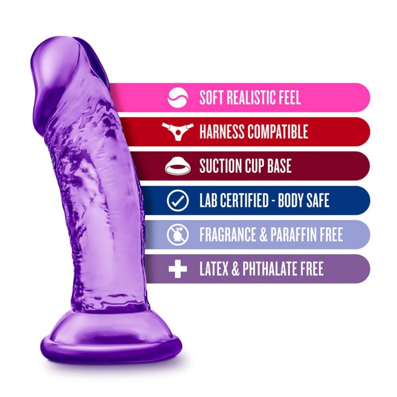 Blush B Yours Sweet N' Small Realistic Purple 4.5 Inch Dildo