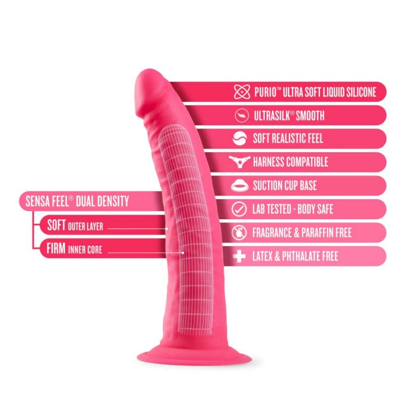 Blush Neo Elite Pink 7.5 Inch Silicone Dildo1