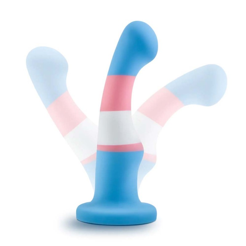 Blush Avant Pride True Blue P2 Artisan 6 Inch Silicone Curved Dildo