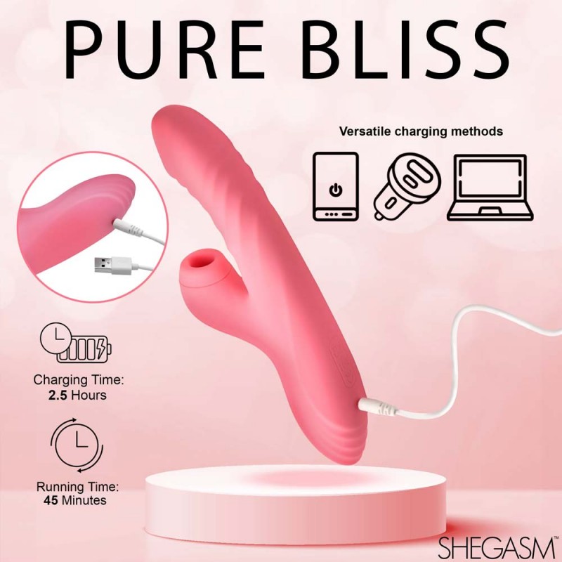 Shegasm Candy-Thrust Silicone Thrusting and Sucking Rabbit Vibrator