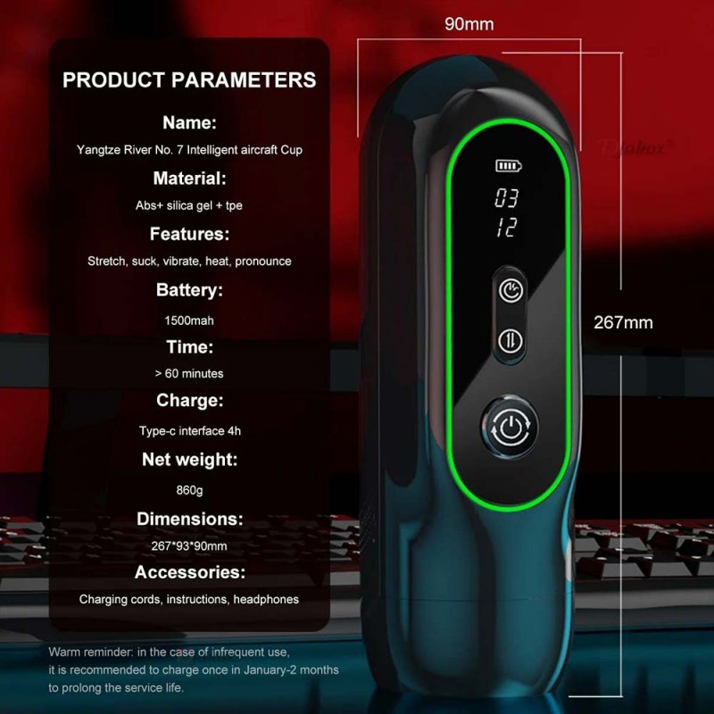 LCD Telescopic Automatic Sucking Simulation Oral Sex Intelligent Heating