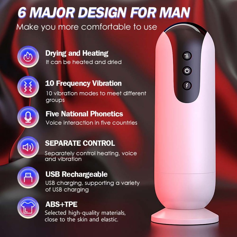 AierLe Heated Vibration Blowjob Male Masturbator with Sensor Interactive