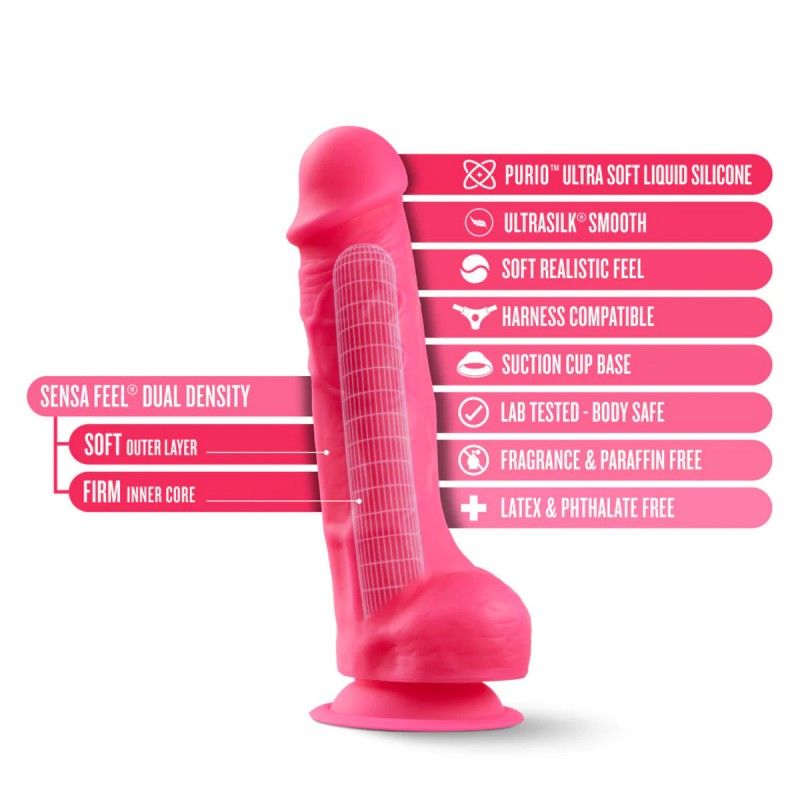 Blush Neo Elite Pink 7.5 Inch Suction Cup Dildo1