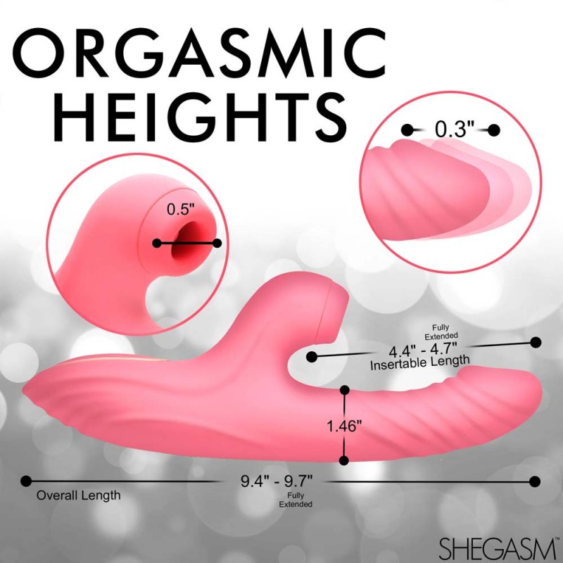 Shegasm Candy-Thrust Silicone Thrusting and Sucking Rabbit Vibrator