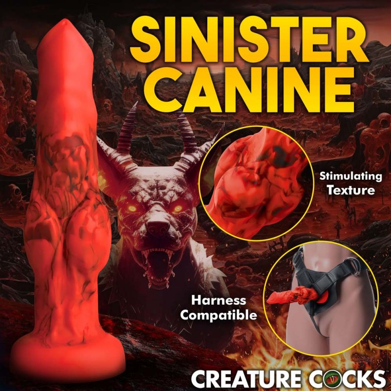 Creature Cocks Fire Hound Fantasy Silicone Medium Dildo