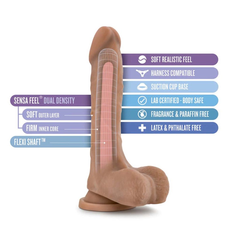 Blush Au Naturel Mister Perfect Realistic Mocha 8.5-Inch Dildo