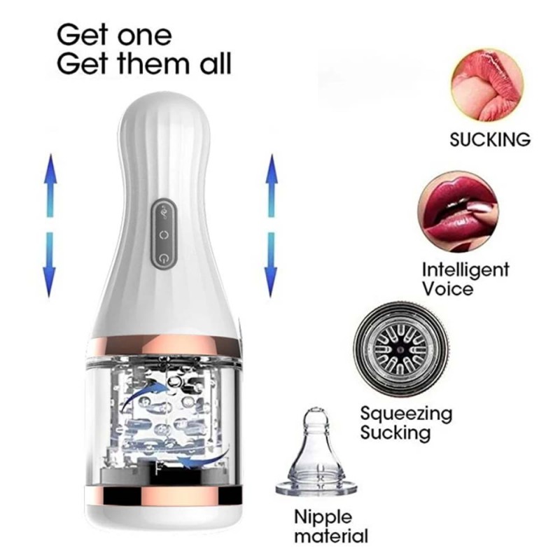 Battle Wolf Masturbator Pellet Rotating Interactive Massager