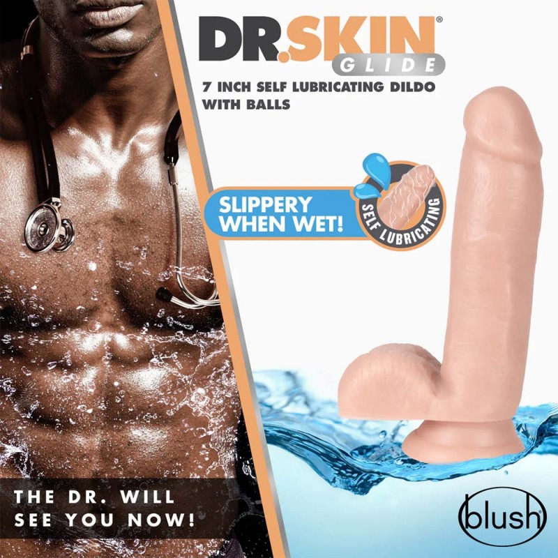 Blush Dr. Skin Glide Realistic 7 Inch Long Dildo1