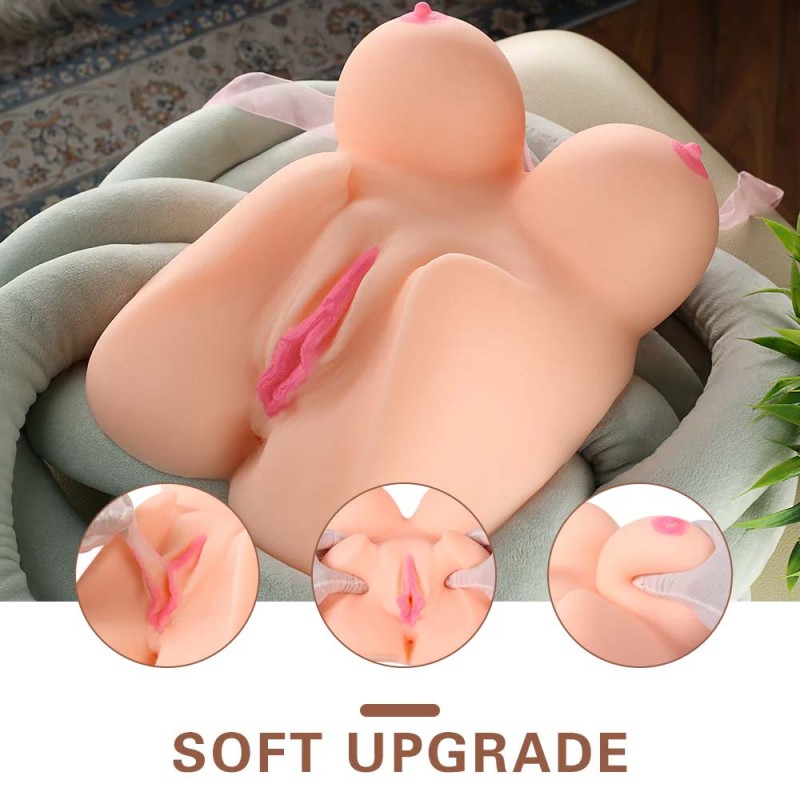 5.95LB Pocket Pussy Sex Doll Male Masturbator with Realistic Boobs5