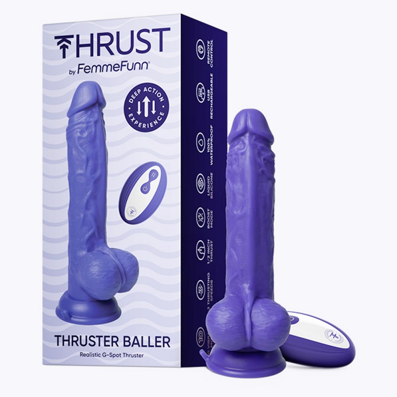 Femme Funn Thruster Baller Realistic Vibrating Dildo with Remote
