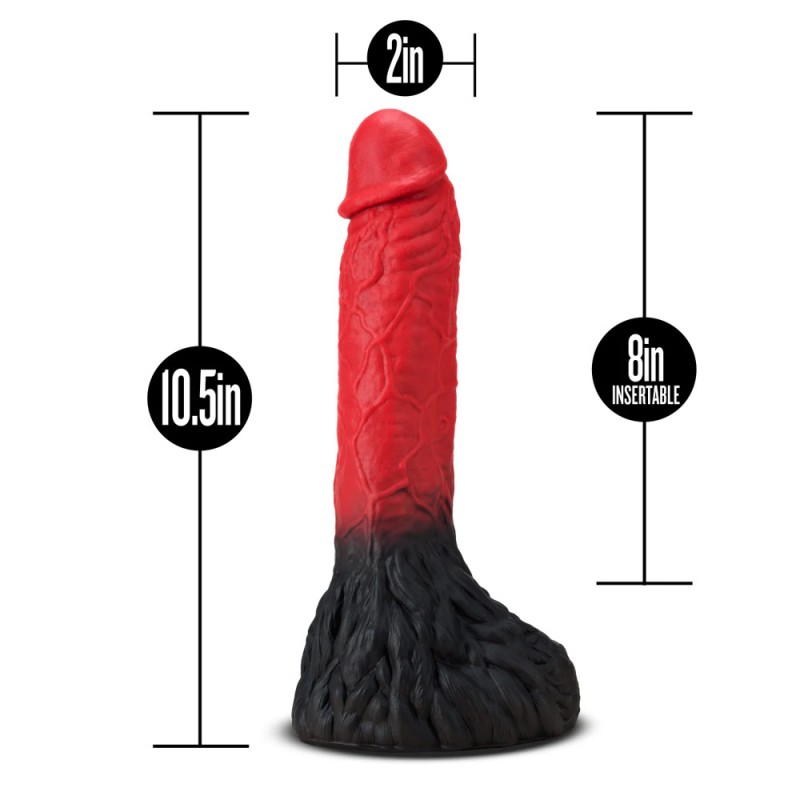 Blush The Realm Lycan Red 10.5-Inch Long Dildo With Lock On Base
