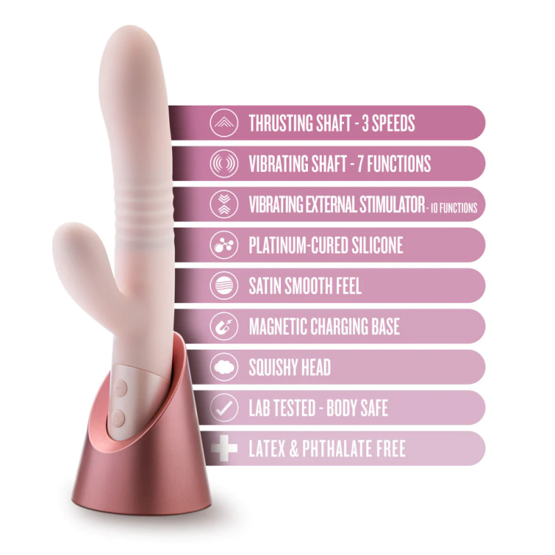 Blush Fraya G Spot Clitoral Dual Stimulation Silicone Rabbit Vibrator