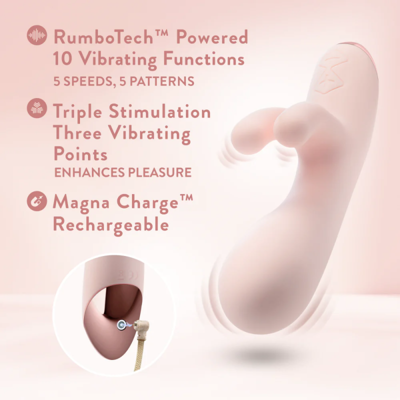 Blush Elora G-Spot Clitoral Triple Stimulator Rabbit Vibrator3