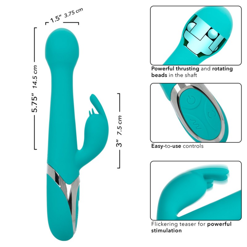 CalExotics Enchanted Oscillate Thrusting & Rotating Rabbit Vibrator2