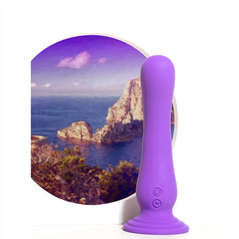 Blush Impressions Ibiza Curved G-Spot Plum 7.75-Inch Vibrating Dildo