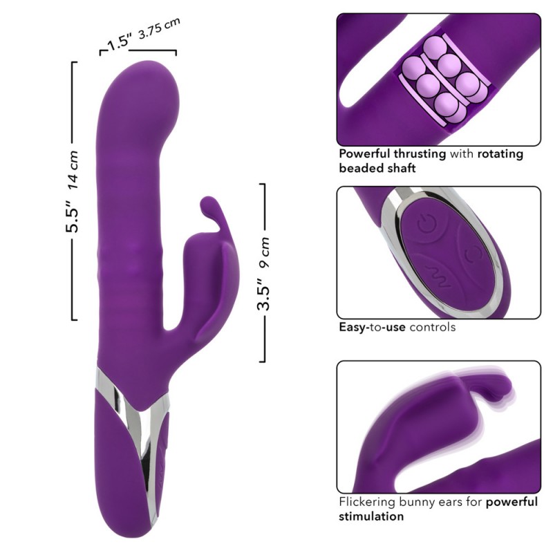 CalExotics Enchanted Flutter Purple Rabbit Vibrator