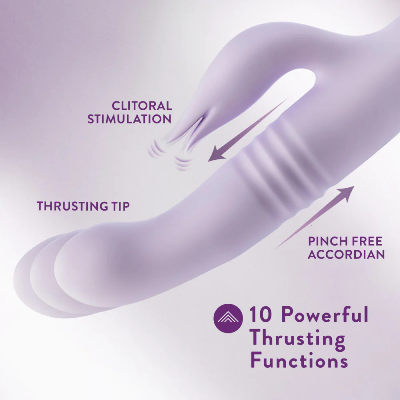 Blush Rylee Rabbit Thrusting Vibrator Clit Stimulator