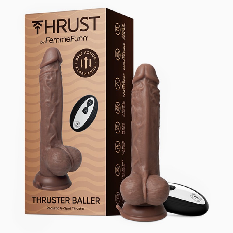 Femme Funn Thruster Baller Realistic Vibrating Dildo with Remote2