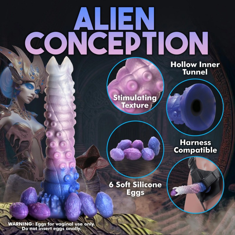 Creature Cocks Tenta Queen Ovipositor Fantasy Dildo with Eggs