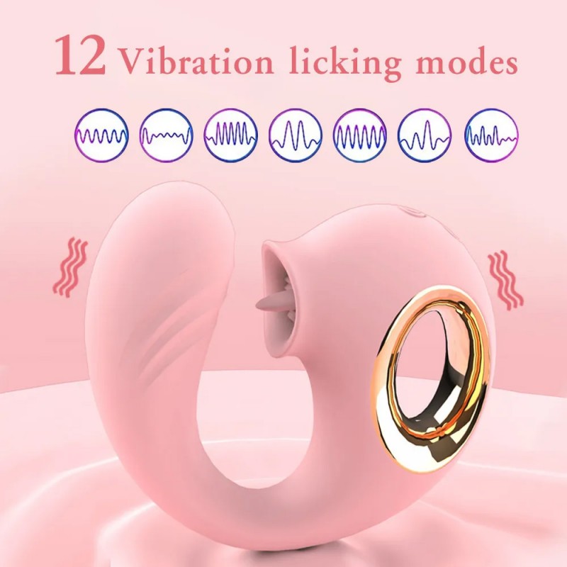 Clit G-Spot Stimulator Tongue Licking Vibrator2