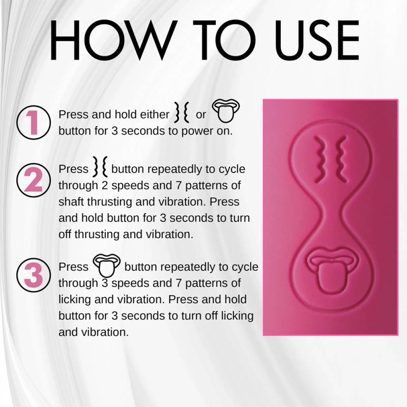 Lickgasm Tease and Please Thrusting and Licking Vibrator