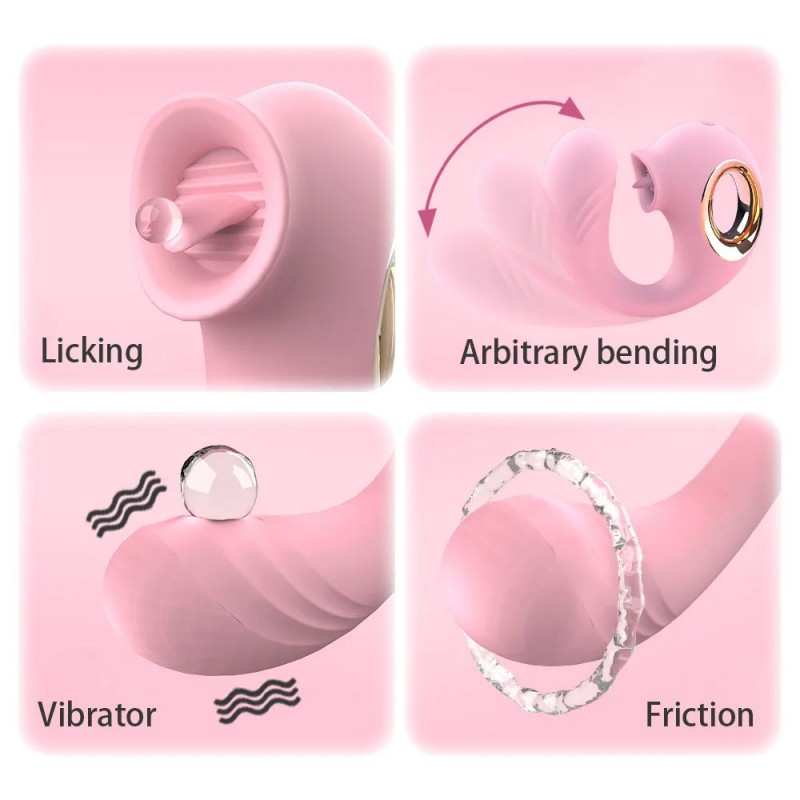 Clit G-Spot Stimulator Tongue Licking Vibrator1