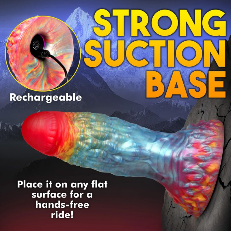 Creature Cocks Rainbow Phoenix Vibrating Dildo with Remote5