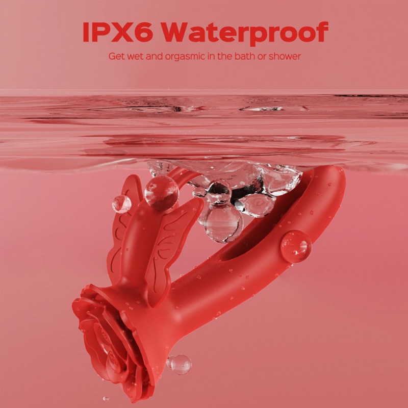 Layla Rosy Butterfly Flapping G-Spot Vibrator Clit Stimulator with Remote5