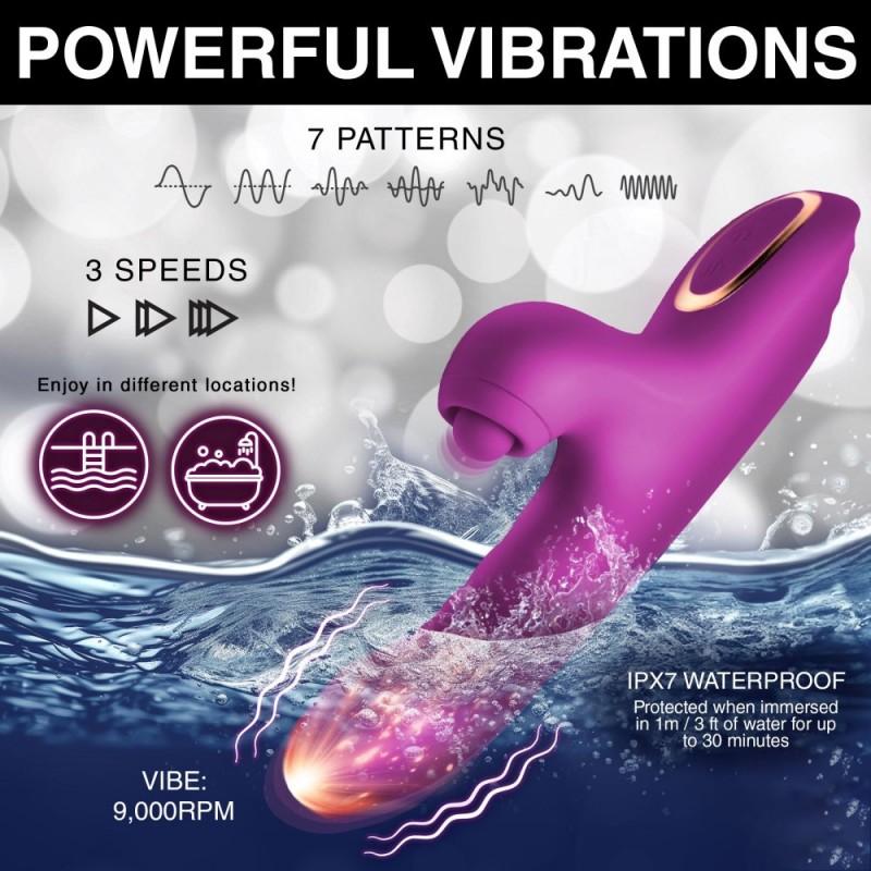 Bumping Bunny Thrusting & Pulsing Silicone Rabbit Vibrator4