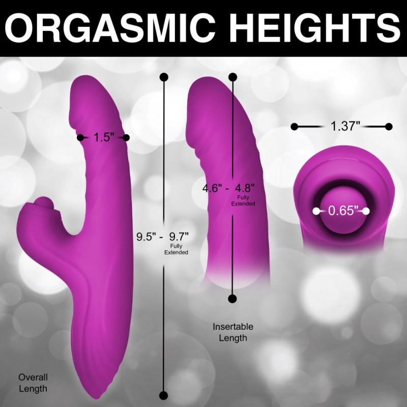 Bumping Bunny Thrusting & Pulsing Silicone Rabbit Vibrator3