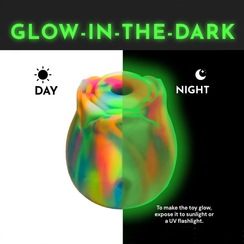 Bloomgasm Glow Rose Glow-in-the-Dark Clitoral Stimulator Rose Vibrator