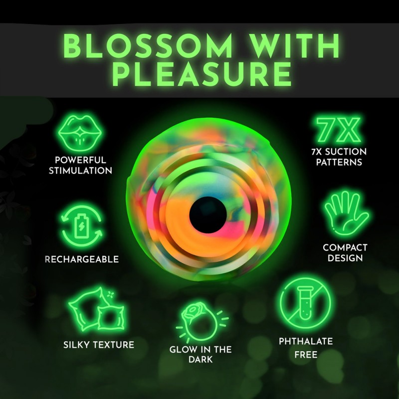 Bloomgasm Glow Rose Glow-in-the-Dark Clitoral Stimulator Rose Vibrator