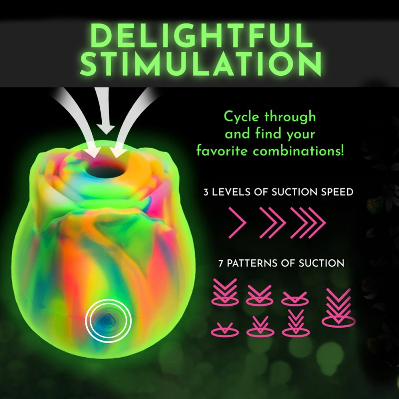 Bloomgasm Glow Rose Glow-in-the-Dark Clitoral Stimulator Rose Vibrator