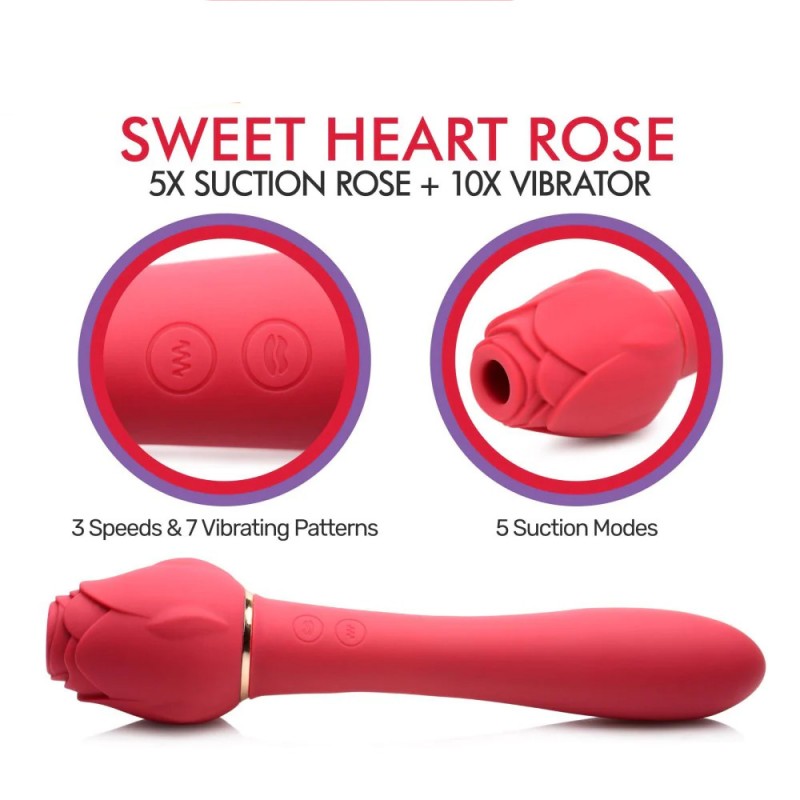 Bloomgasm Sweet Heart Rose Clit Suction Vibrator