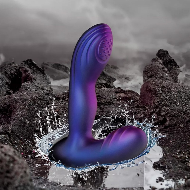 Hueman Galaxy Tapping Purple Prostate Massager Butt Plug