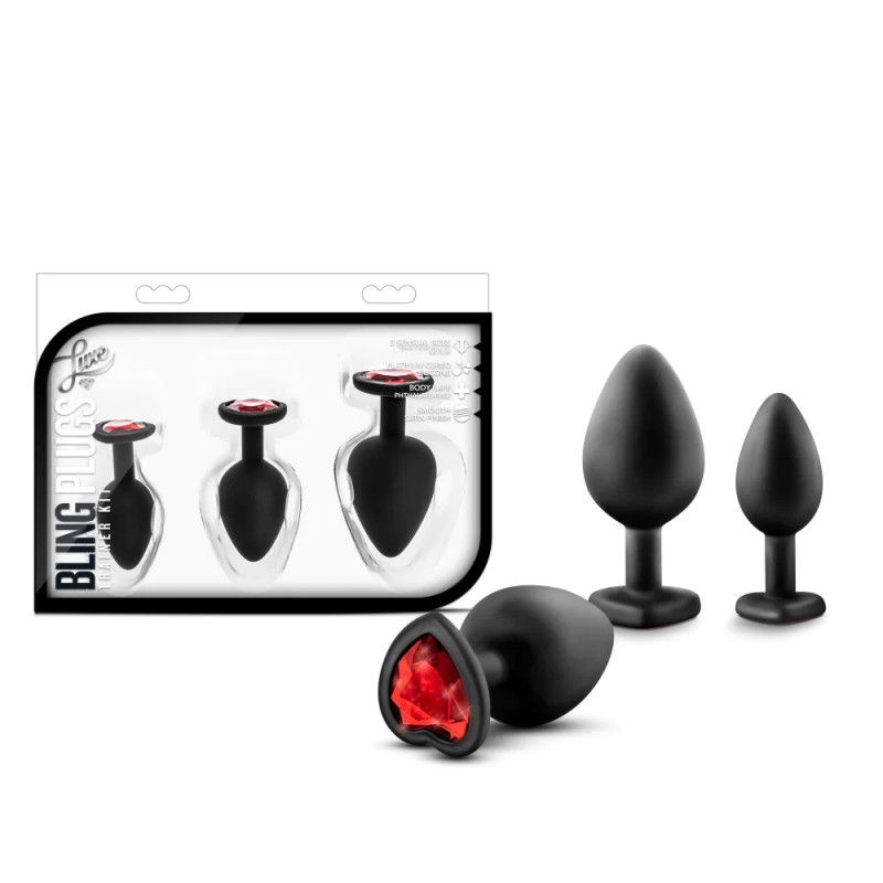 Blush Luxe Bling Anal Plugs Training Kit with Gems3