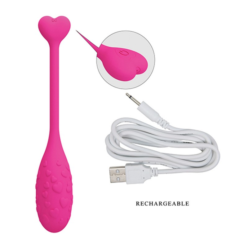 Pretty Love Fisherman Hot Pink Vibrating Egg with APP Remote