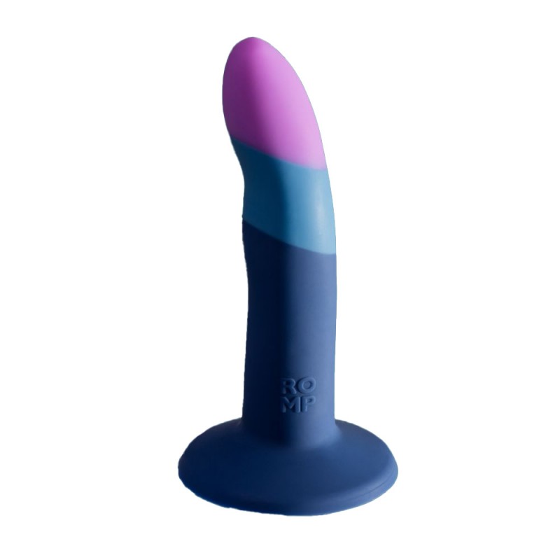 ROMP Piccolo Dildo Silicone Blue & Purple 5.5" Pegging Kit