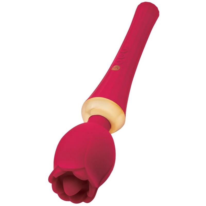 Rosegasm Bouquet Rose Wand with Mini Tongue Stimulator