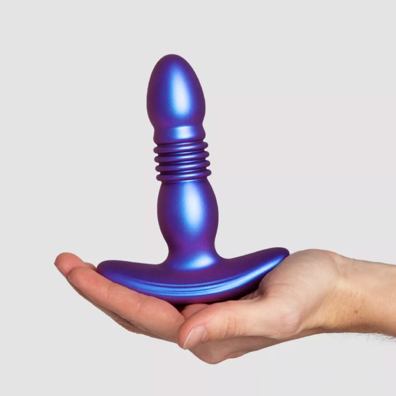 Hueman Supernova Thrusting Vibrating Purple Silicone Butt Plug