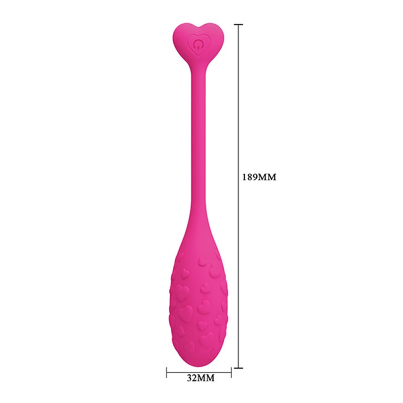 Pretty Love Fisherman Hot Pink Vibrating Egg with APP Remote