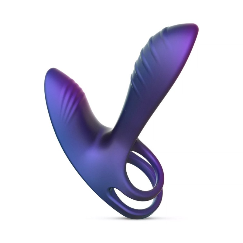 Hueman Infinity Ignite Vibrating Purple Cock Ring