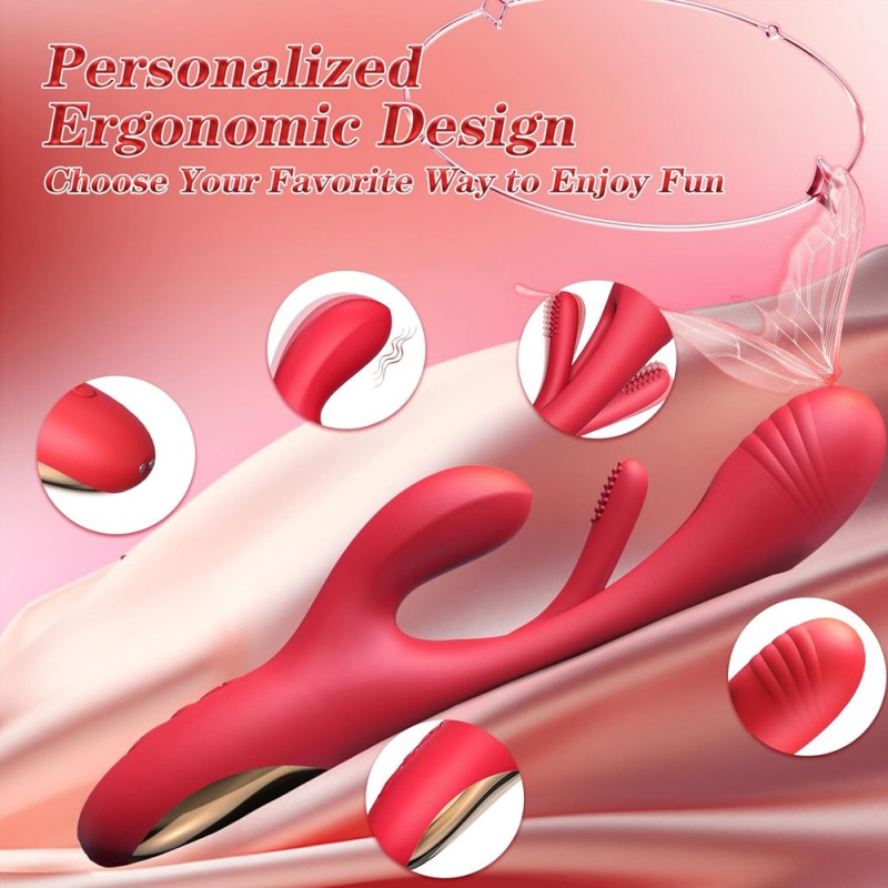 3 in 1 Rabbit Vibrator Flapping G-Spot Clit Stimulator with APP Control2