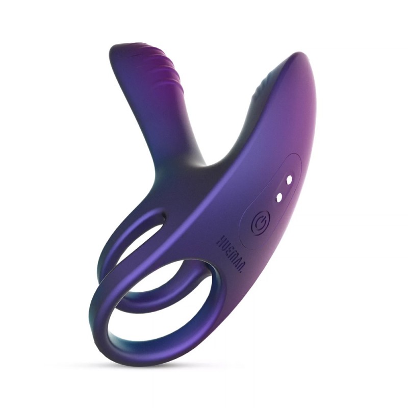 Hueman Infinity Ignite Vibrating Purple Cock Ring