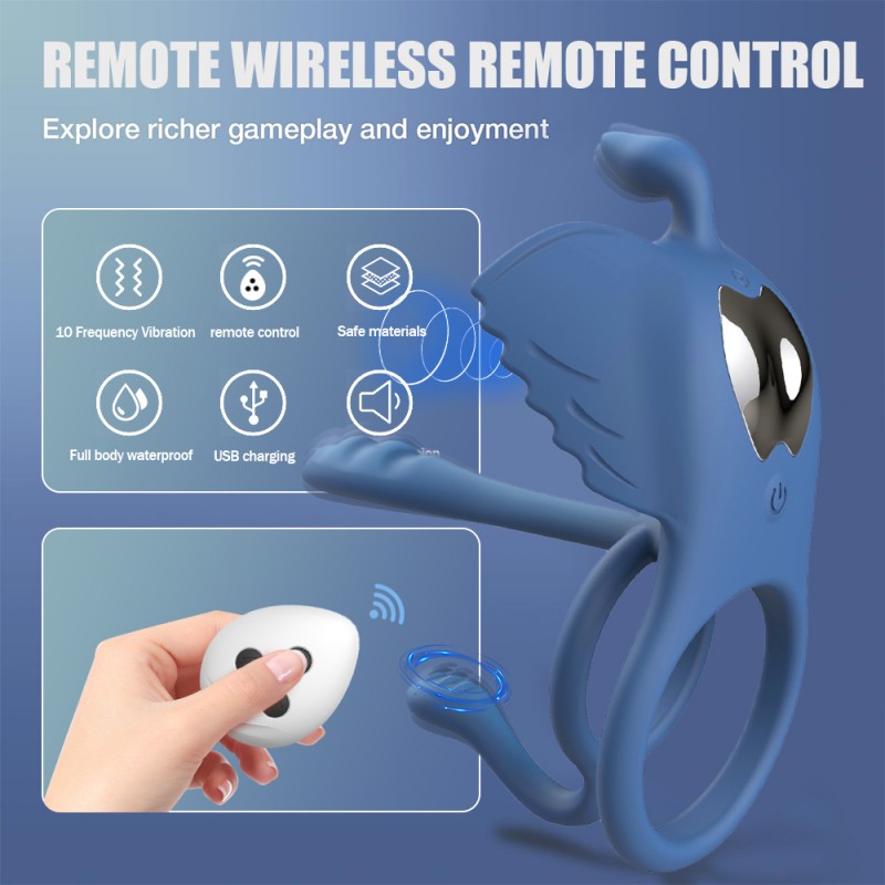 4 in 1 Vibraitng Cock Ring Clit Stimulator Couples Toy with Remote4