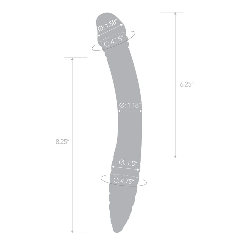 Glas 11 In Double-Sided Glass Dildo G-Spot P-Spot Stimulator4