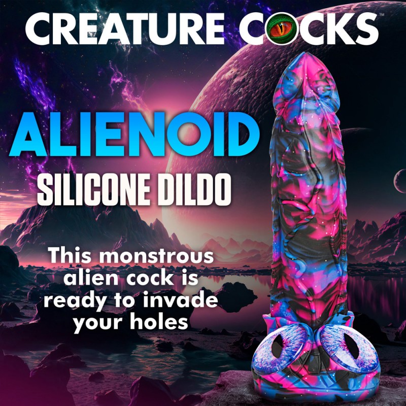 Creature Cocks Alienoid Silicone Dildo 8.8 Inch with Suction Cup