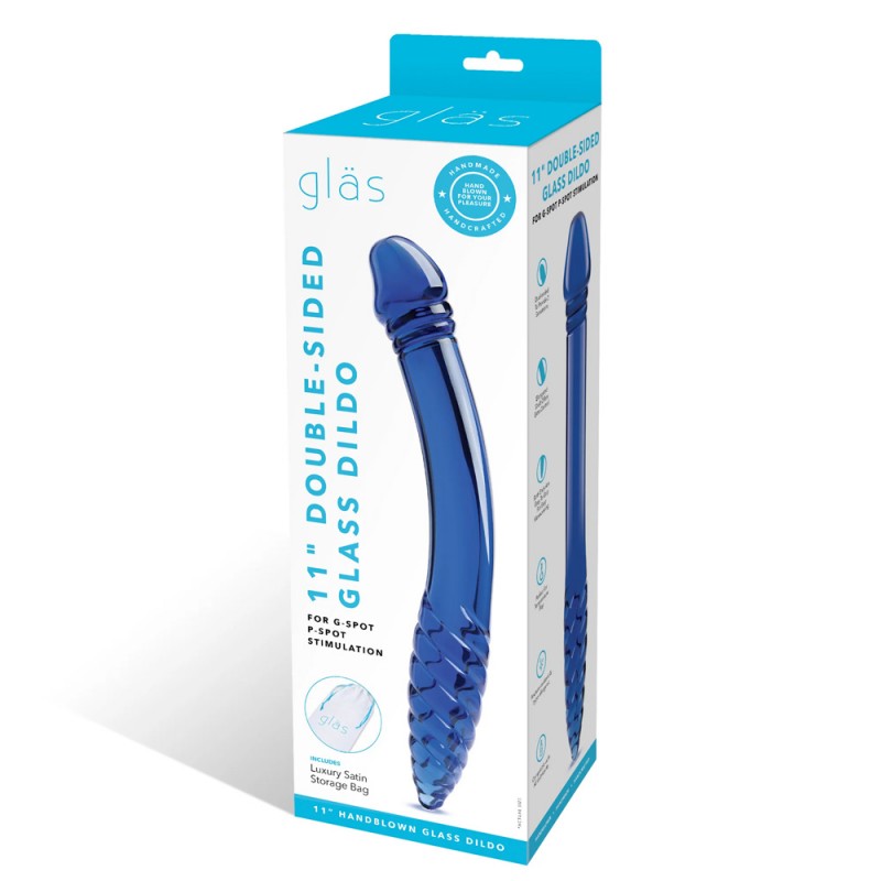 Glas 11 In Double-Sided Glass Dildo G-Spot P-Spot Stimulator6