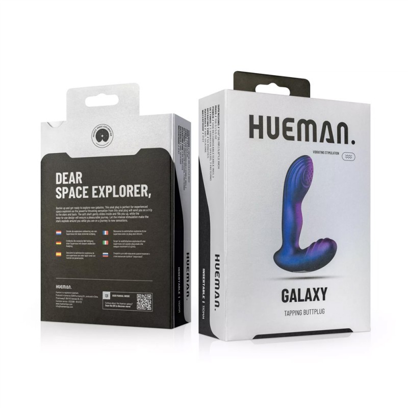 Hueman Galaxy Tapping Purple Prostate Massager Butt Plug