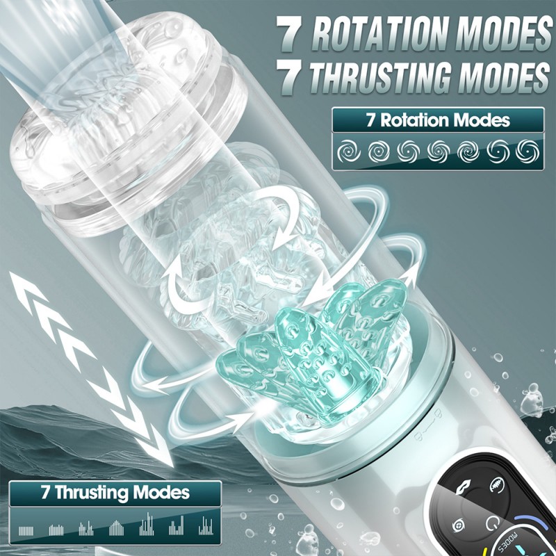 AierLe Water Bath Thrusting Rotating Licking Vibrating Male Masturbator